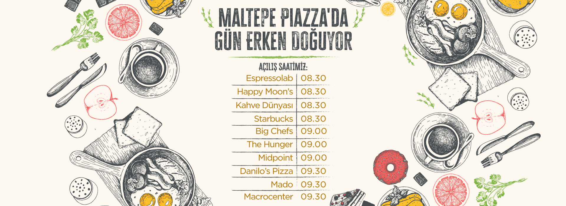 Maltepe Piazza'da Gün Erken Doğuyor