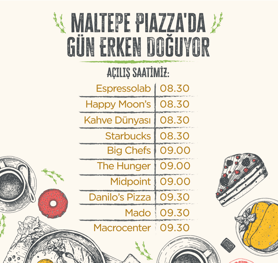 Maltepe Piazza'da Gün Erken Doğuyor