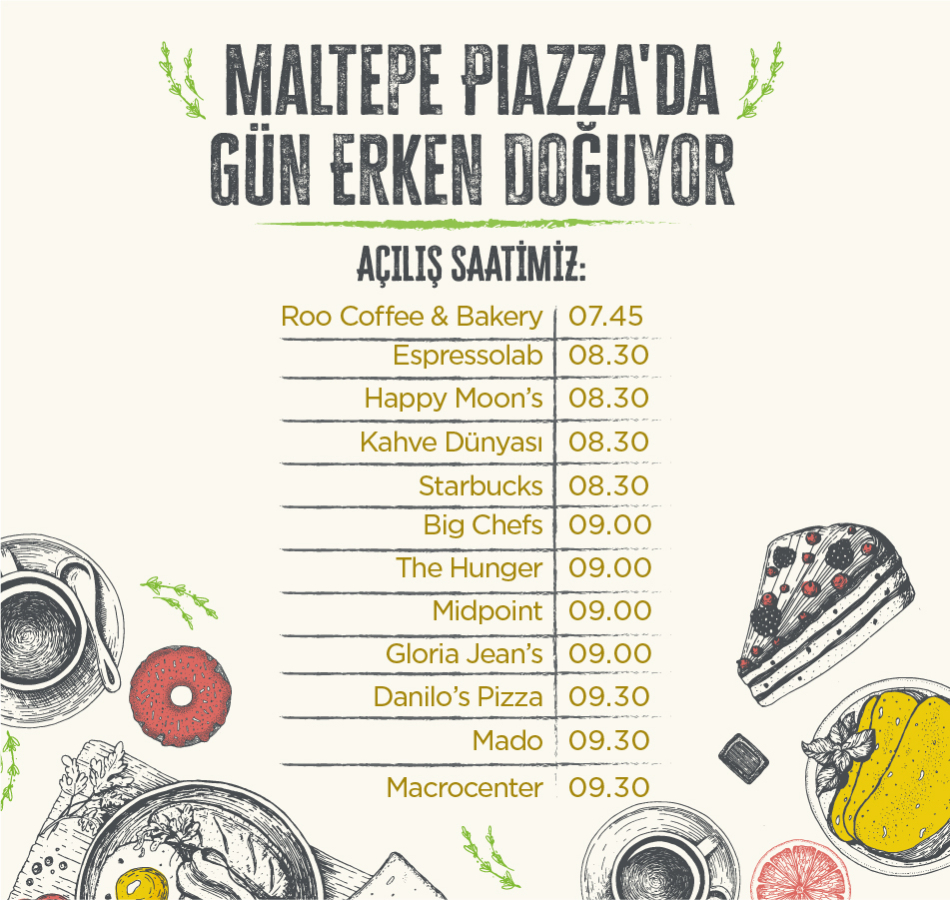 Maltepe Piazza'da Gün Erken Doğuyor